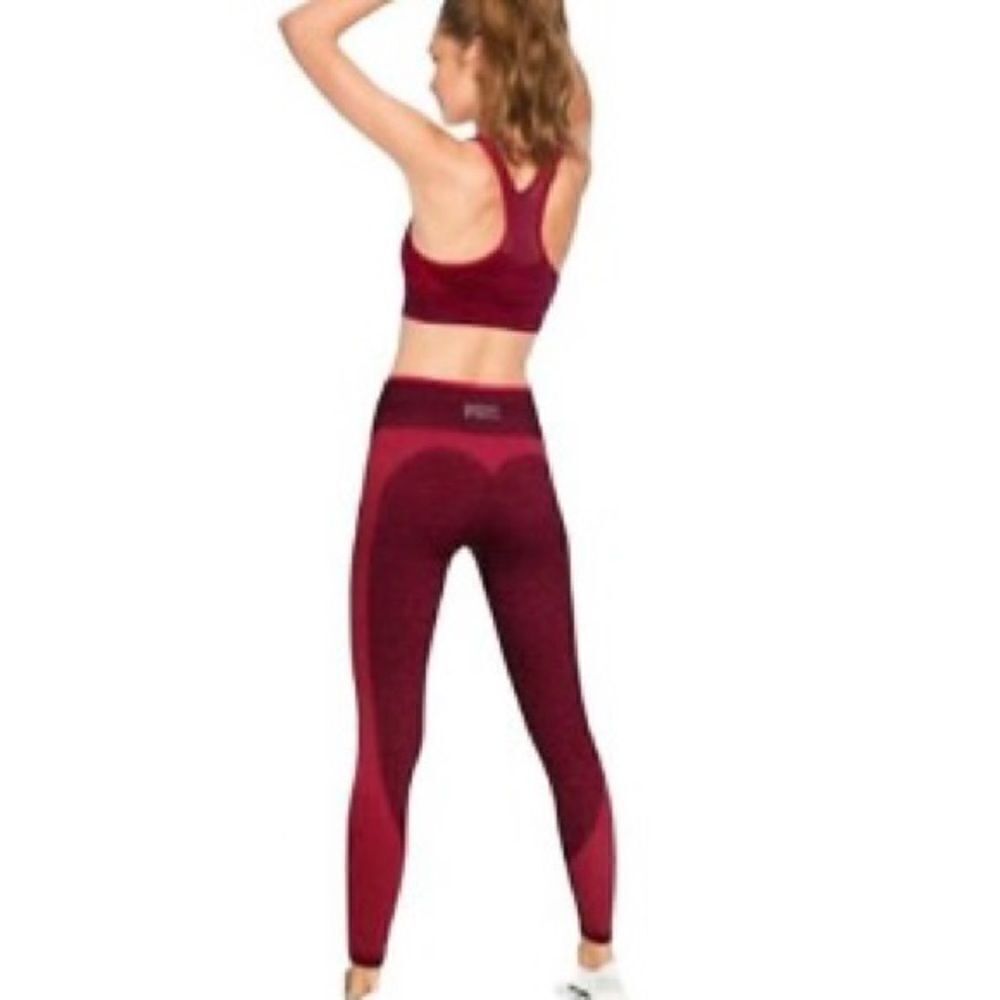 Pink‎ Victoria's Secret Sweetheart Seamless Contour Leggings Red Medium